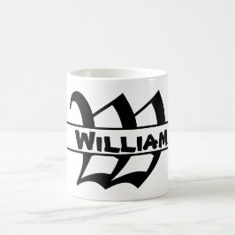 Naam Letter ornament aanpassen Koffiemok