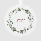 Naam Leuke Teddy Kerstboom Acryl Ornament (achterkant)