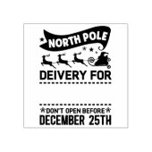 Naam levering North Pole SANTA Rubberstempel (Afrduk)