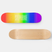 Naam LGBT Rainbow Pride Ombre gradiëntstripes Skateboard (Horizontaal)