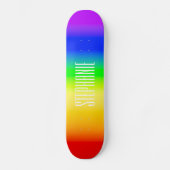 Naam LGBT Rainbow Pride Ombre gradiëntstripes Skateboard (Voorkant)
