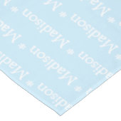  naam: lichtblauw wit tafelkleed (Gekanteld)