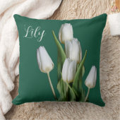 naam Lily witte tulp bloemig Kussen (Deken)