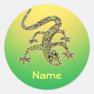 Naam Lizard Gecko Salamander Stickers