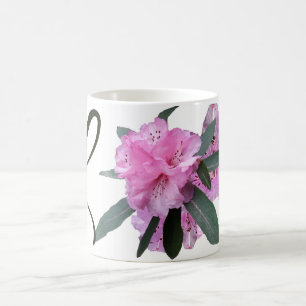  naam Lizzie  roze L monogram Koffiemok
