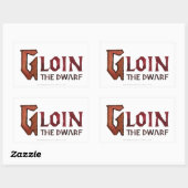 Naam logo rechthoekige sticker (Vel)