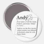 Naam Magneet: Andy Magneet (Voorkant / Achterkant)
