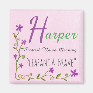 Naam Magnet: Harper, Pleasant en Brave Magneet