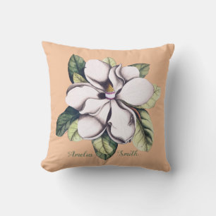 Naam magnolia Flower Monogram Kussen