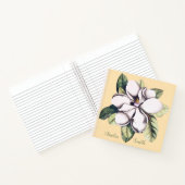 Naam magnolia Flower Monogram Notitieboek (Binnen)