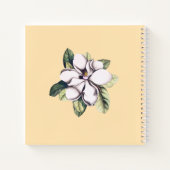 Naam magnolia Flower Monogram Notitieboek (Achterkant)