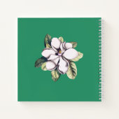 Naam magnolia Flower Monogram Notitieboek (Achterkant)
