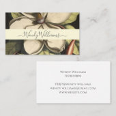 Naam Magnolia Flower Script Visitekaartje (Voorkant / Achterkant)