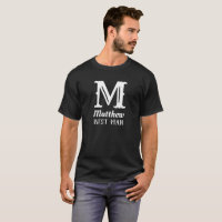 Naam Mannelijk Monogram Trouwgenoot Huwelijk Zwart