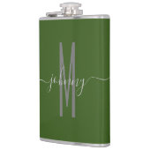 Naam Manuscript Monogrammed Style Flask Heupfles (Links)