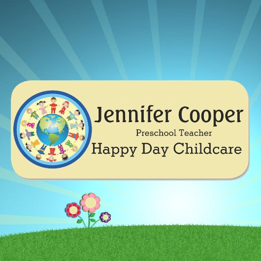 Naam Markering Kinder Logo Aangepaste tekstreeks v Naamplaatje