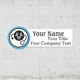 Naam Markering met veterinair Logo Aangepast tekst Naamplaatje