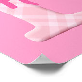 Naam Meisje Aangepaste Plaid Letter H Poster (Hoek)