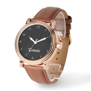 Naam Meisje Jongen Vrouwen Mannen   Zwart Elegant Horloge