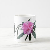  naam Melanie  roze bloemen schattig Koffiemok (Center)