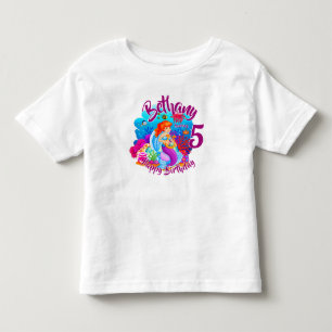 Naam Mermaid Birthday Party wijzigen Persoonlijk w Kinder Shirts