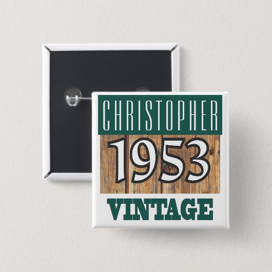 Naam met Button jaar 1953 (Voorkant /achterkant)