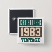 Naam met  Button jaar 1983 (Voorkant /achterkant)