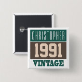 Naam met Button jaar 1991 (Voorkant /achterkant)