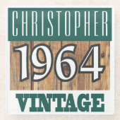 Naam met jaar 1964 glas Onderzetter Glazen Onderzetter (Voorkant)