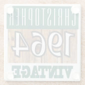 Naam met jaar 1964 glas Onderzetter Glazen Onderzetter (Achterkant)