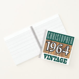 Naam met Jaar 1964 Vintage Notitieboek