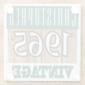 Naam met jaar 1965 glas Onderzetter (Achterkant)