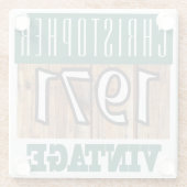 Naam met jaar 1971  glas Onderzetter (Achterkant)