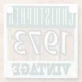 Naam met jaar 1973  glas Onderzetter (Achterkant)