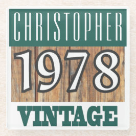 Naam met jaar 1978  glas Onderzetter