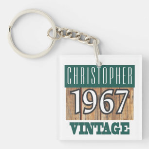 Naam met Jaar Geboren 1967 Sleutelhanger