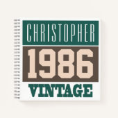 Naam met  Notitieboek jaar 1986 (Voorkant)