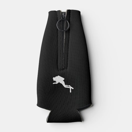 Naam met Scuba-duiker Flesjeskoeler (Achterkant)