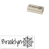Naam met Spiderweb Cobbol Cool Halloween Rubberstempel (Gestempeld)