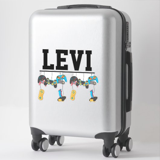 Naam met Video Game Controllers Sticker (Koffer)