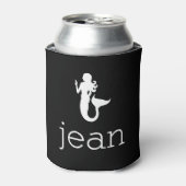 Naam met zeemeermin blikjeskoeler (Blikje Voorkant)