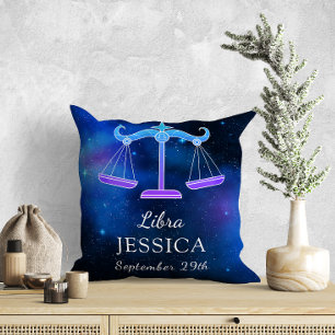 Naam met Zodiac-teken Libra Gift Sierkussen