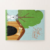 Naam mini Schnauzer Pet Legpuzzel (Horizontaal)