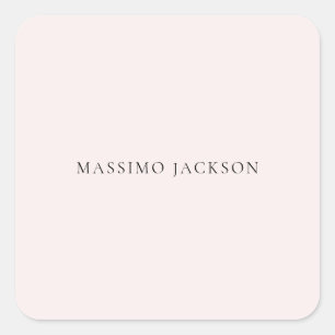 Naam Minimalistisch Modern Eenvoudig Eenvoudige Pa Vierkante Sticker