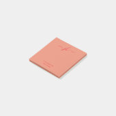 Naam minimalistisch monogram post-it® notes (Schuin)