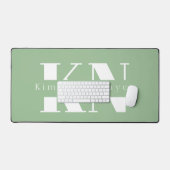 Naam mintgroen kalligrafiescript bureaumat (Keyboard & Muis)