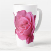 naam Miriam  roze rozenbloem Latte Mok (Rechterhoek)