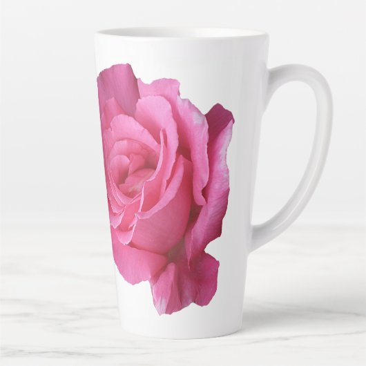 naam Miriam  roze rozenbloem Latte Mok (Rechts)