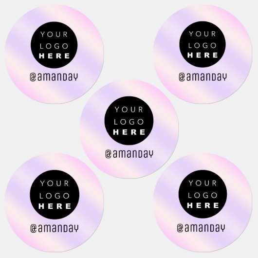 Naam Mode Aangepast Logo Paars winkelen Labels (Groep)