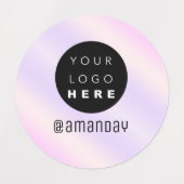 Naam Mode Aangepast Logo Paars winkelen Labels (Design 1)